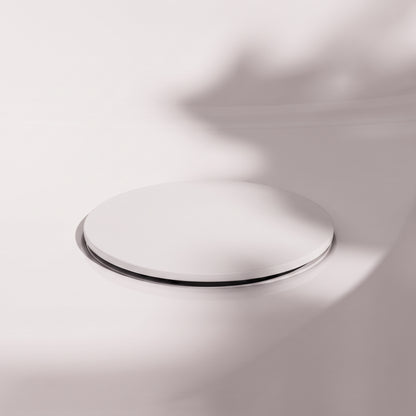 Luxe Matte White Slotted Click Clack Basin Waste