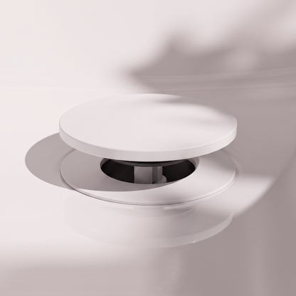 Luxe Matte White Slotted Click Clack Basin Waste