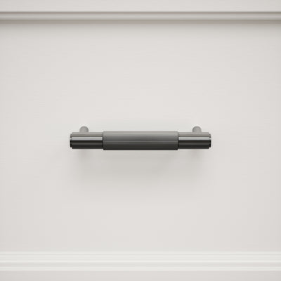 Dali Fluted Matte Black Pull Bar 150mm