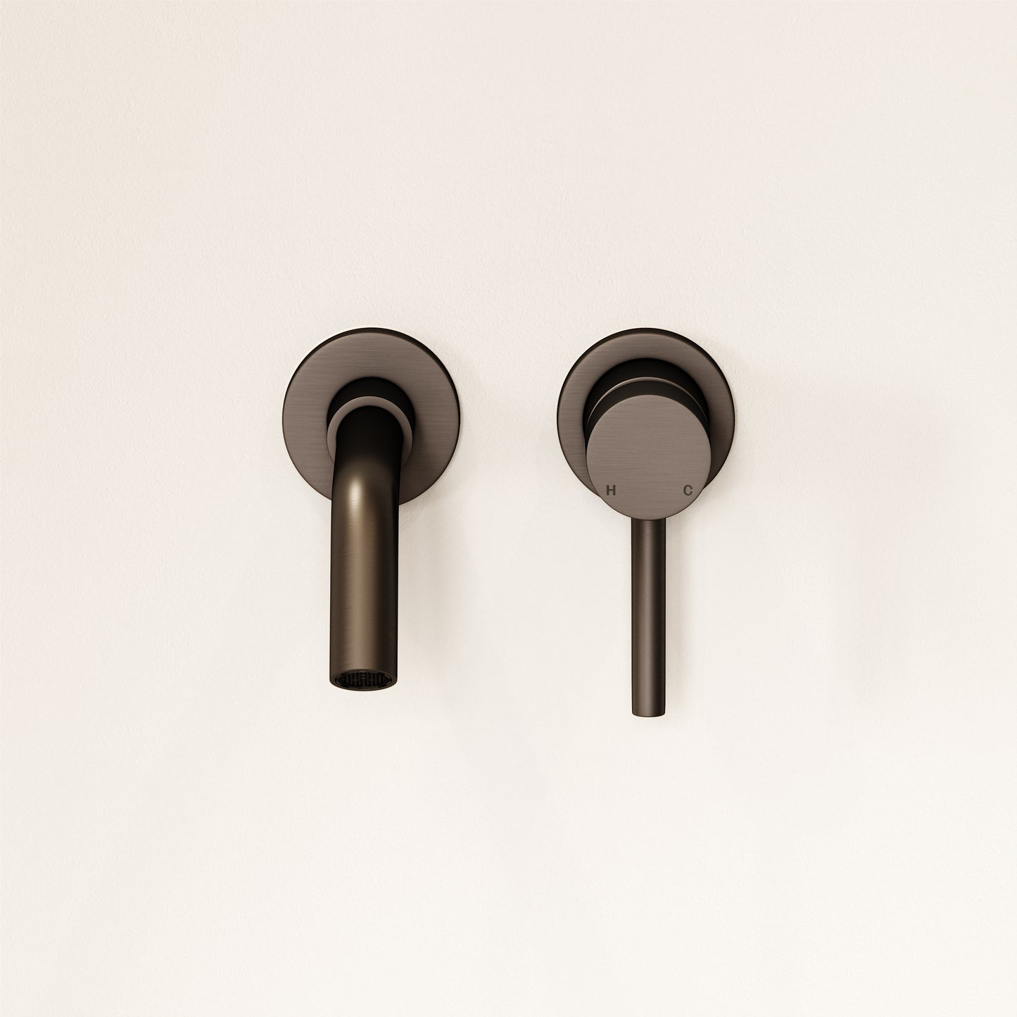 Luxe Wall Mounted Basin Mixer Tap Deep Bronze