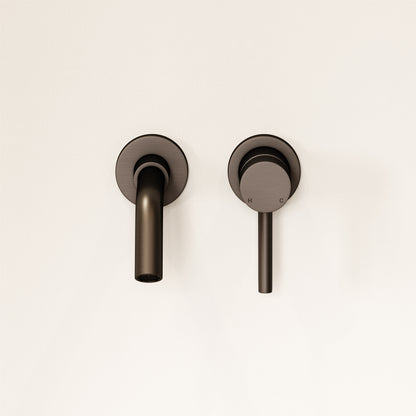 Luxe Wall Mounted Basin Mixer Tap Deep Bronze