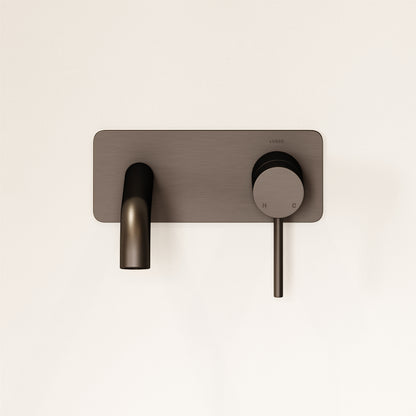 Luxe Deep Bronze Wall Mounted Basin Mixer Tap V2