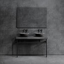 Lomazzo Pietra Grey Marble Countertop Matte Black Vanity Unit 1200mm