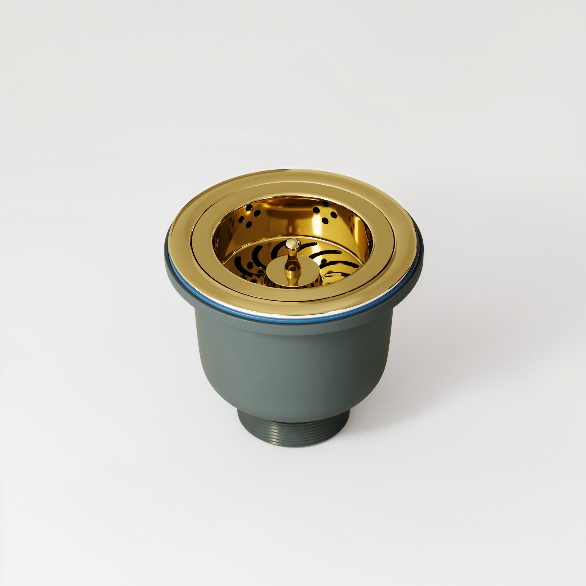 Windsor Polished Brass Kitchen Basket Strainer Waste Kit