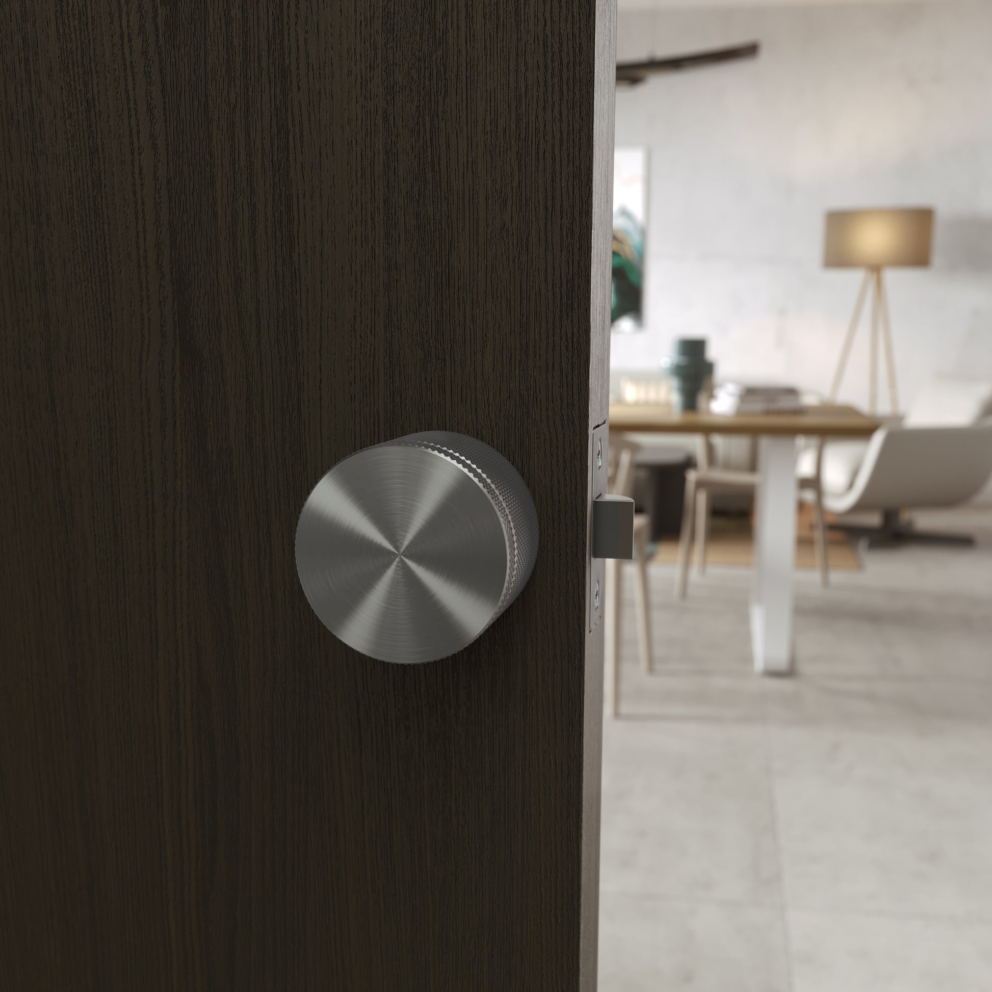 Spectre Knurled Brushed Stainless Internal Door Handles