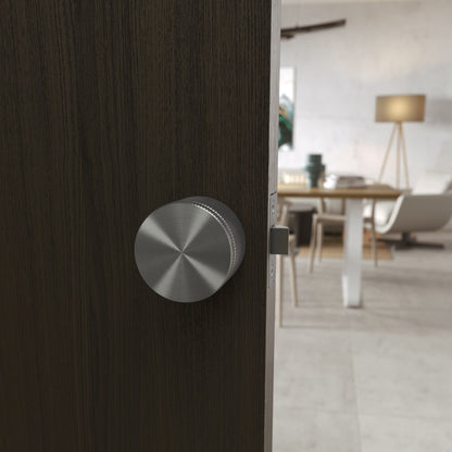 Spectre Knurled Brushed Stainless Internal Door Handles