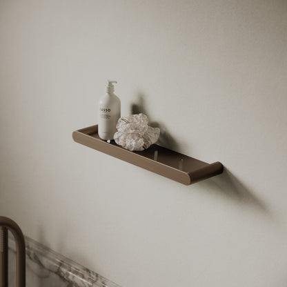 Luxe Brushed Bronze Bathroom Shower Storage Shelf