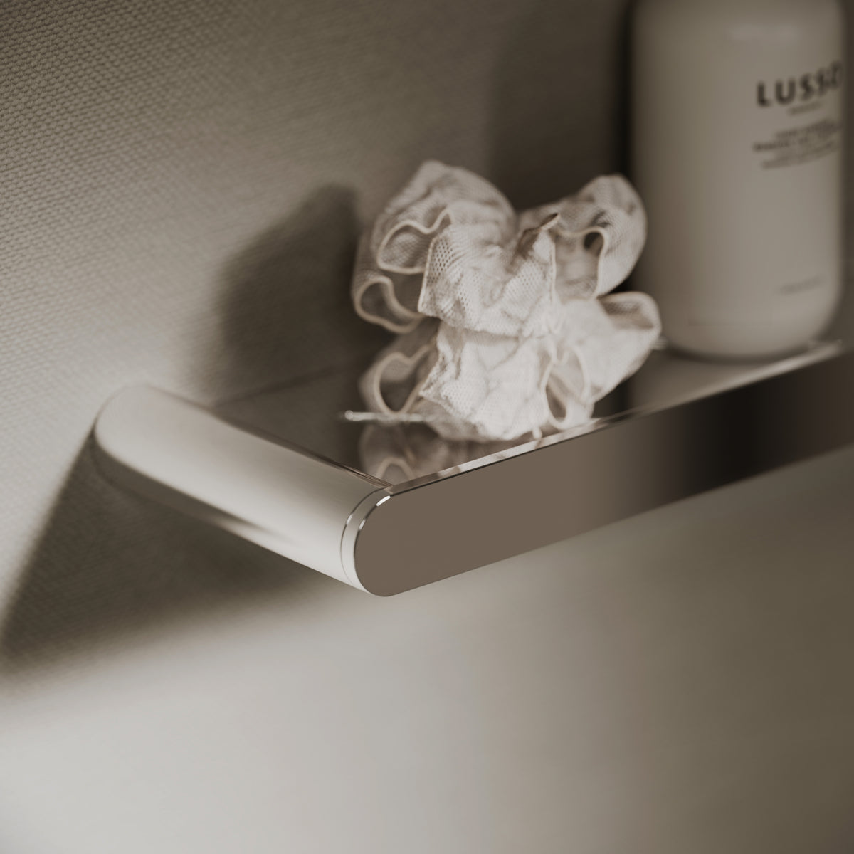 Luxe Chrome Bathroom Shower Storage Shelf