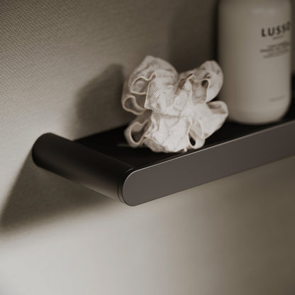 Luxe Matte Black Bathroom Shower Storage Shelf