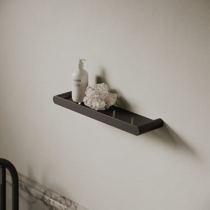 Luxe Matte Black Bathroom Shower Storage Shelf