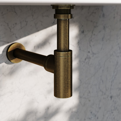 Luxe Aged Bronze Round Bottle Trap