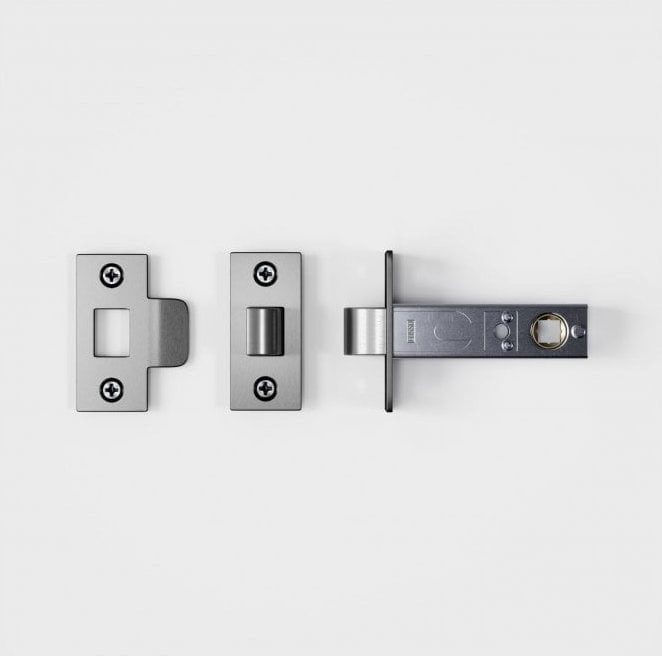Luxe Knurled Brushed Stainless Door Handle and Hinge Bundle