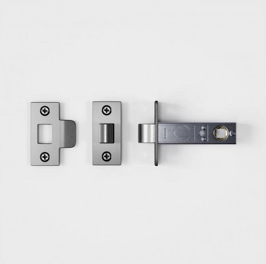 Luxe Knurled Brushed Stainless Door Handle and Hinge Bundle
