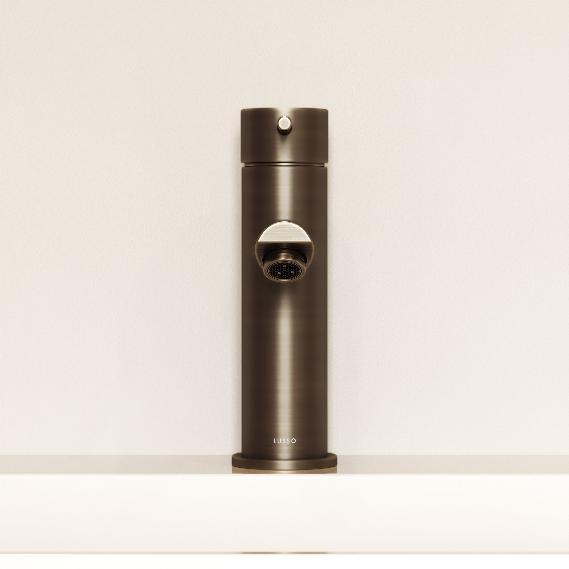 Luxe Monobloc Brushed Bronze Basin Mixer Tap