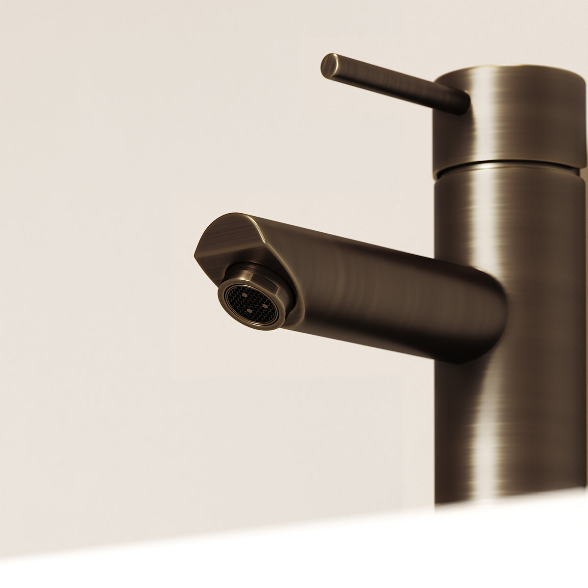 Luxe Monobloc Brushed Bronze Basin Mixer Tap - LUSSO