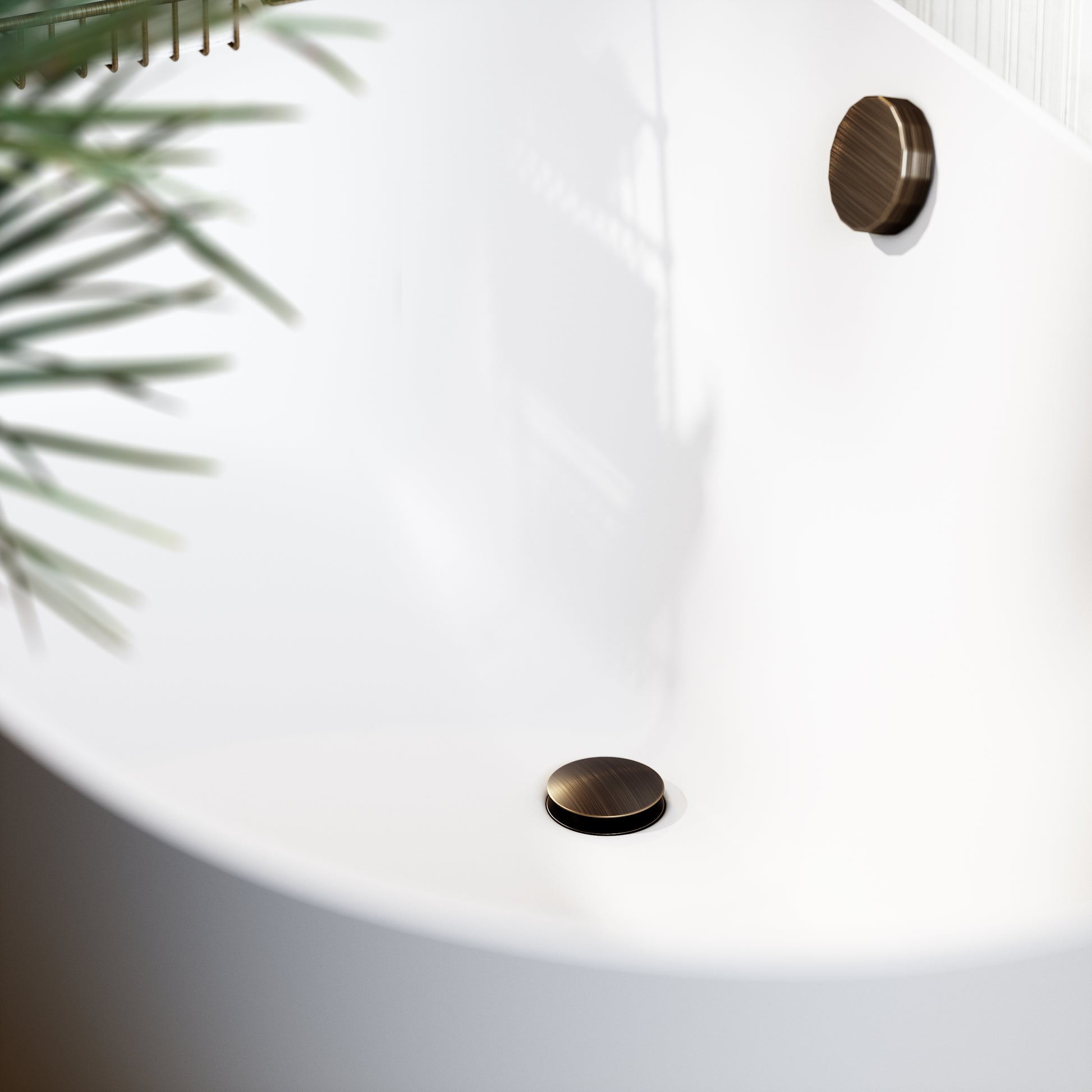 Luxe Brushed Bronze Pop Up Bath Waste with Overflow