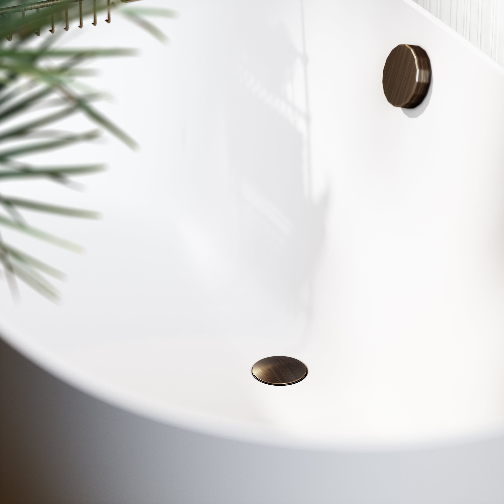 Luxe Brushed Bronze Pop Up Bath Waste with Overflow