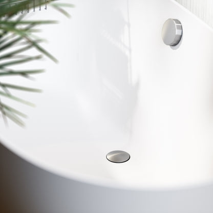Luxe Brushed Stainless Pop Up Bath Waste with Overflow