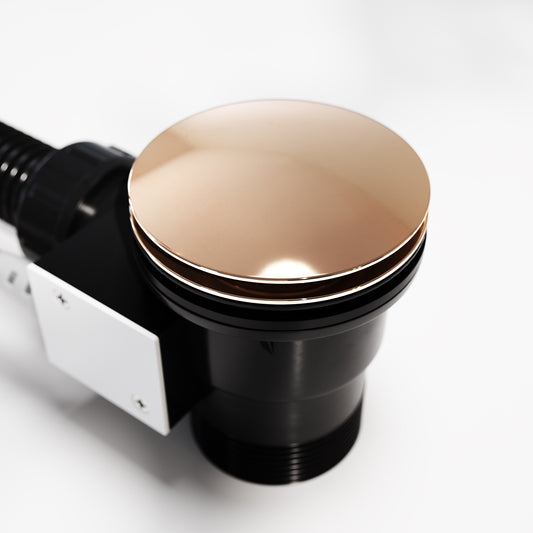 Luxe Rose Gold Pop Up Bath Waste with Overflow