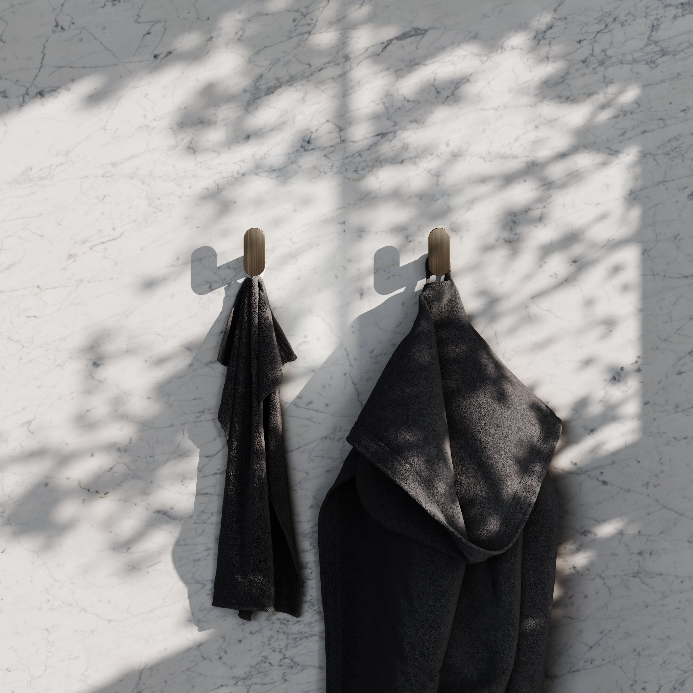 Luxe Brushed Bronze Wall Mounted Robe and Towel Hook - LUSSO