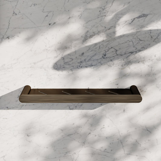 Luxe Brushed Bronze Bathroom Shower Storage Shelf