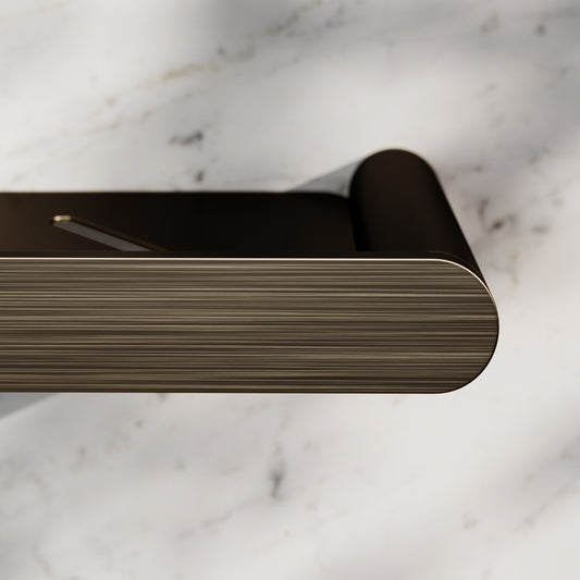 Luxe Brushed Bronze Bathroom Shower Storage Shelf