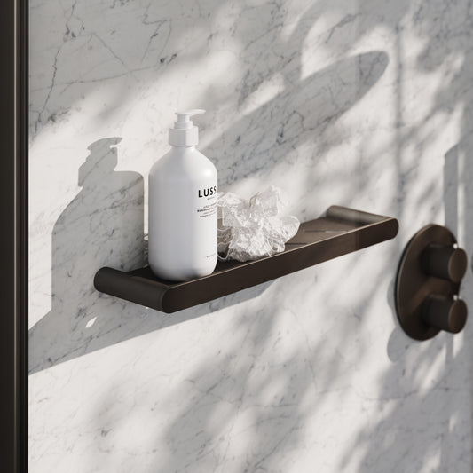 Luxe Deep Bronze Bathroom Shower Storage Shelf