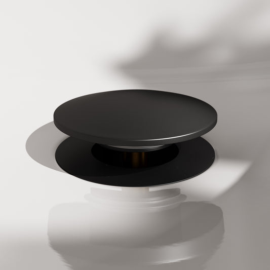 Luxe Matte Black Slotted Click Clack Basin Waste