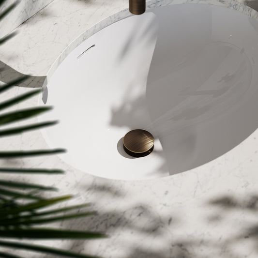 Luxe Brushed Bronze Slotted Click Clack Basin Waste