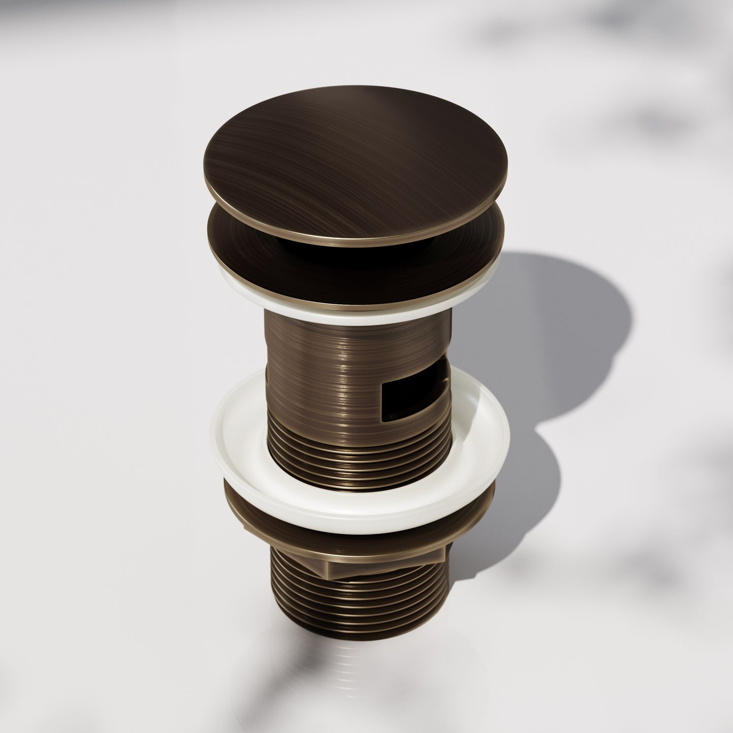 Luxe Brushed Bronze Slotted Click Clack Basin Waste