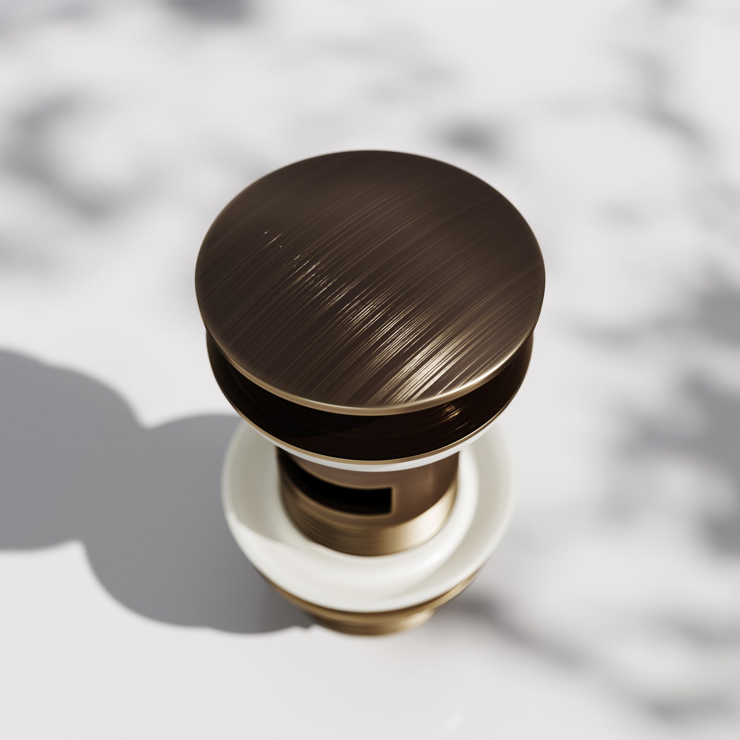 Luxe Brushed Bronze Slotted Click Clack Basin Waste