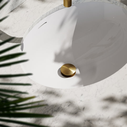 Luxe Brushed Gold Slotted Click Clack Basin Waste