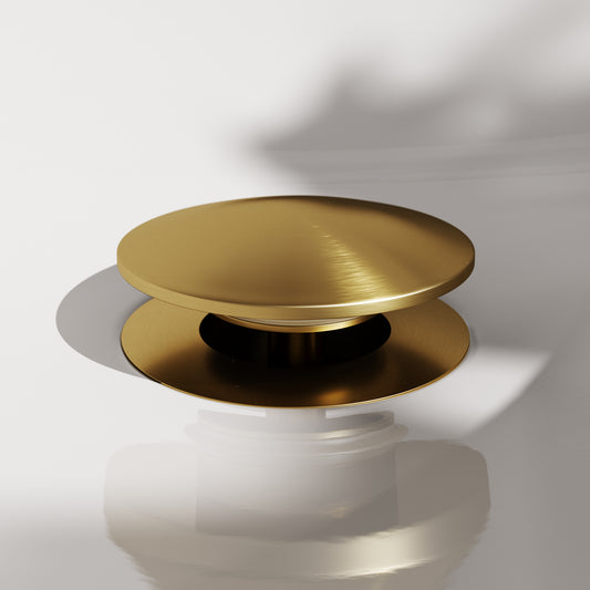 Luxe Brushed Gold Slotted Click Clack Basin Waste