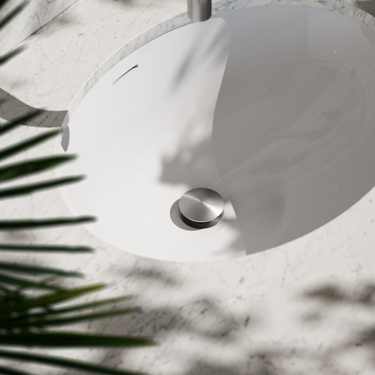 Luxe Brushed Stainless Slotted Click Clack Basin Waste