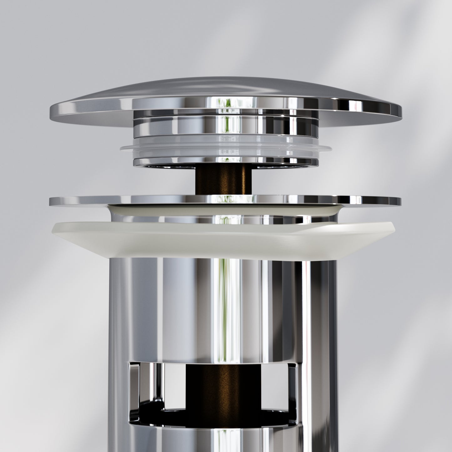 Luxe Chrome Slotted Click Clack Basin Waste
