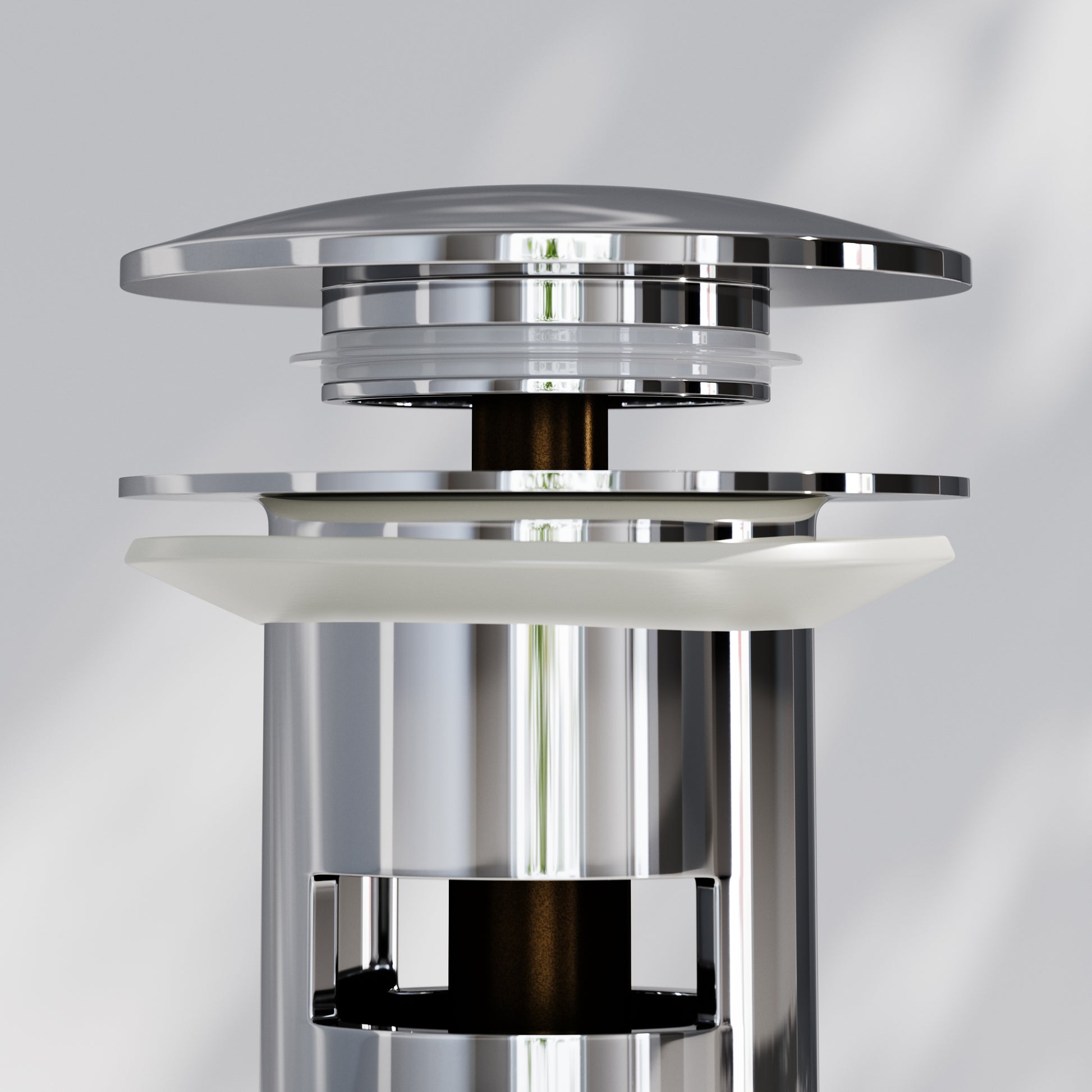 Luxe Chrome Slotted Click Clack Basin Waste