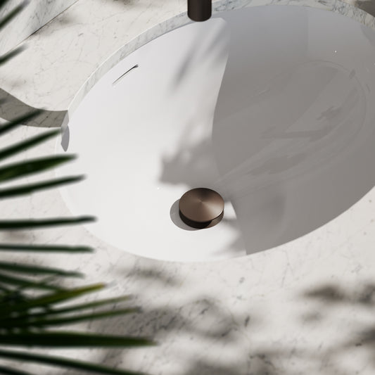 Luxe Deep Bronze Slotted Click Clack Basin Waste