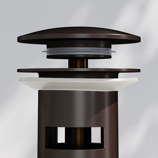 Luxe Deep Bronze Slotted Click Clack Basin Waste