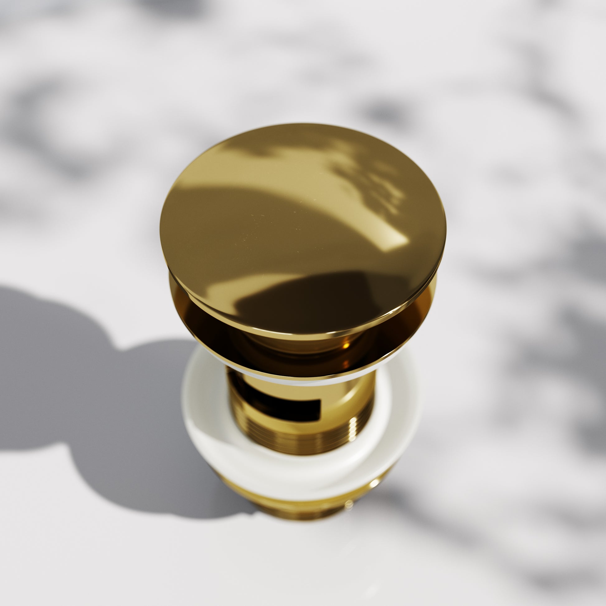 Luxe Polished Brass Slotted Click Clack Basin Waste