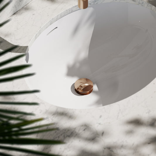 Luxe Rose Gold Slotted Click Clack basin Waste