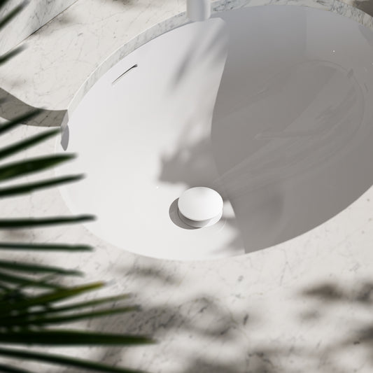 Luxe White Slotted Click Clack Basin Waste