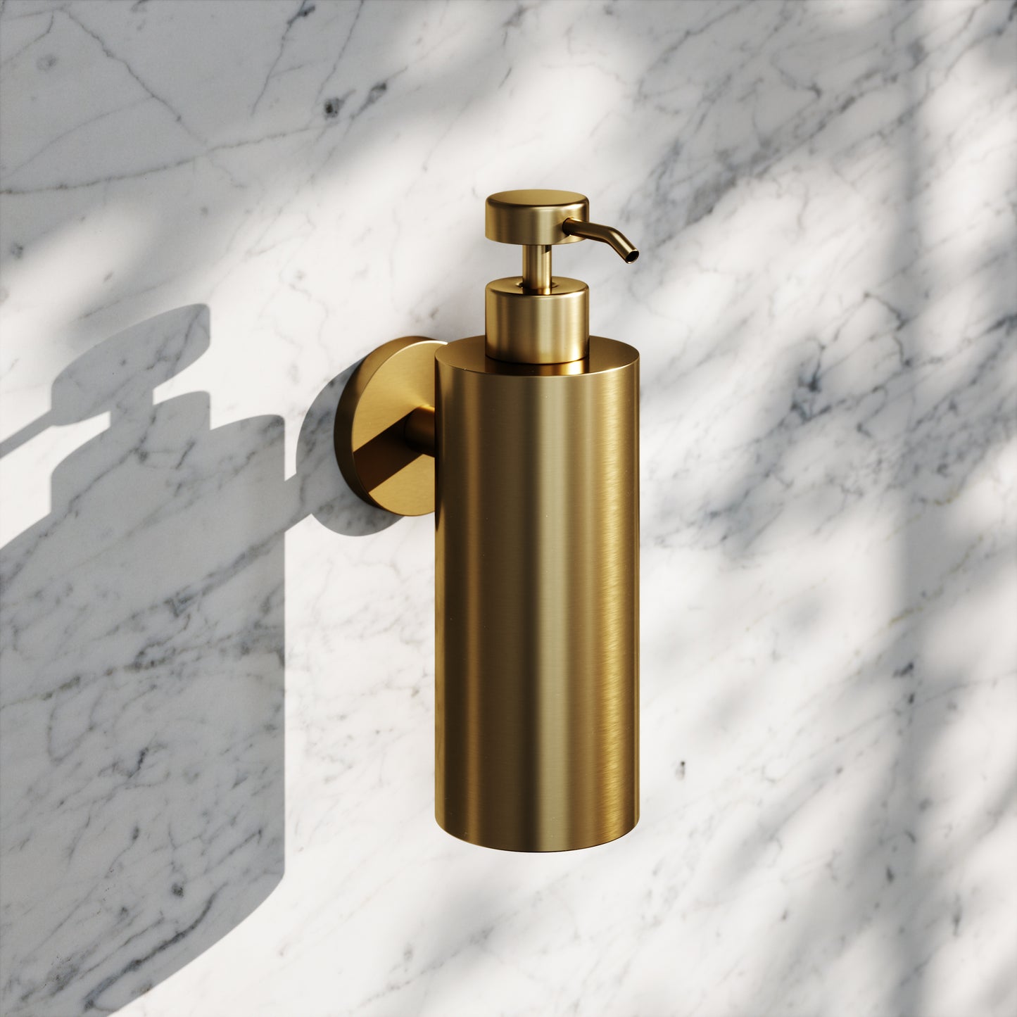 Luxe Brushed Gold Wall Mounted Soap Dispenser