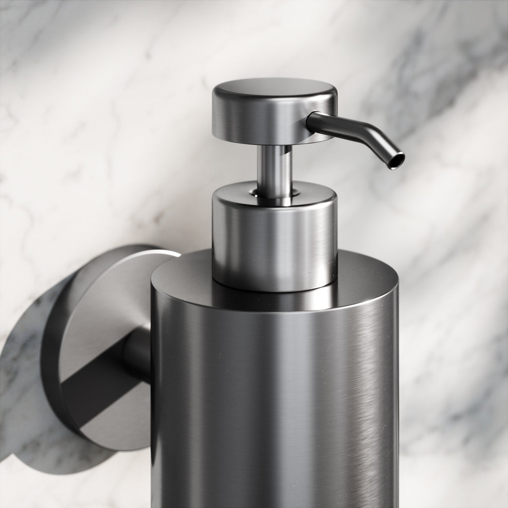 Luxe Brushed Stainless Wall Mounted Soap Dispenser - LUSSO