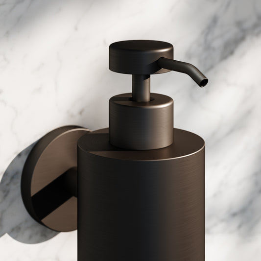 Luxe Deep Bronze Wall Mounted Soap Dispenser