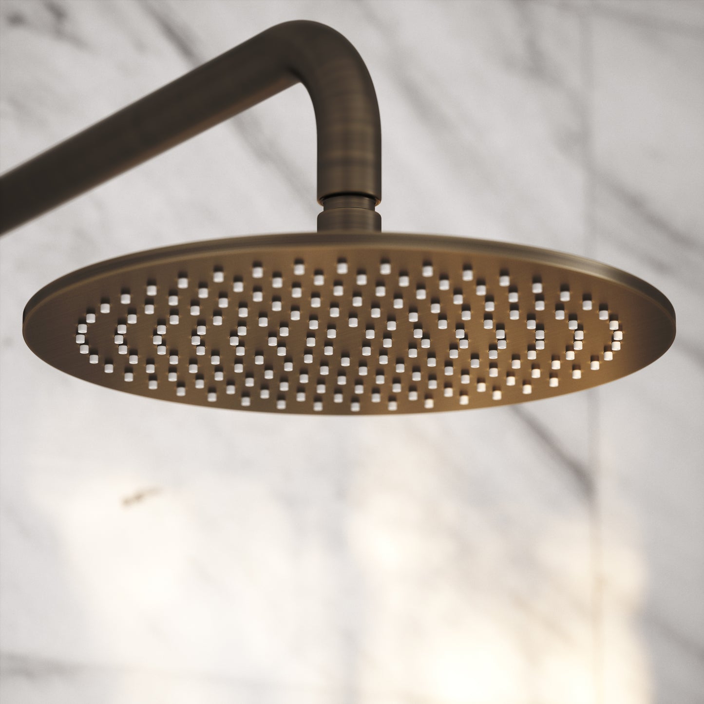 Luxe Brushed Bronze Thermostatic Shower with Handheld Shower
