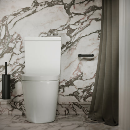 Luxe Matte Black Toilet Roll Holder