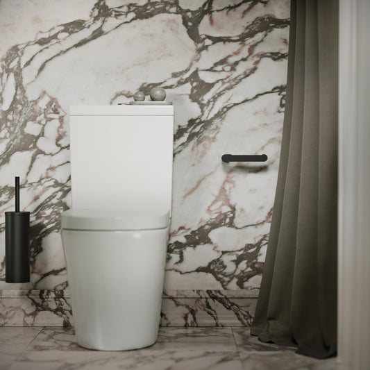 Luxe Matte Black Toilet Roll Holder