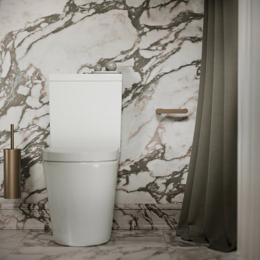 Luxe Brushed Bronze Toilet Roll Holder