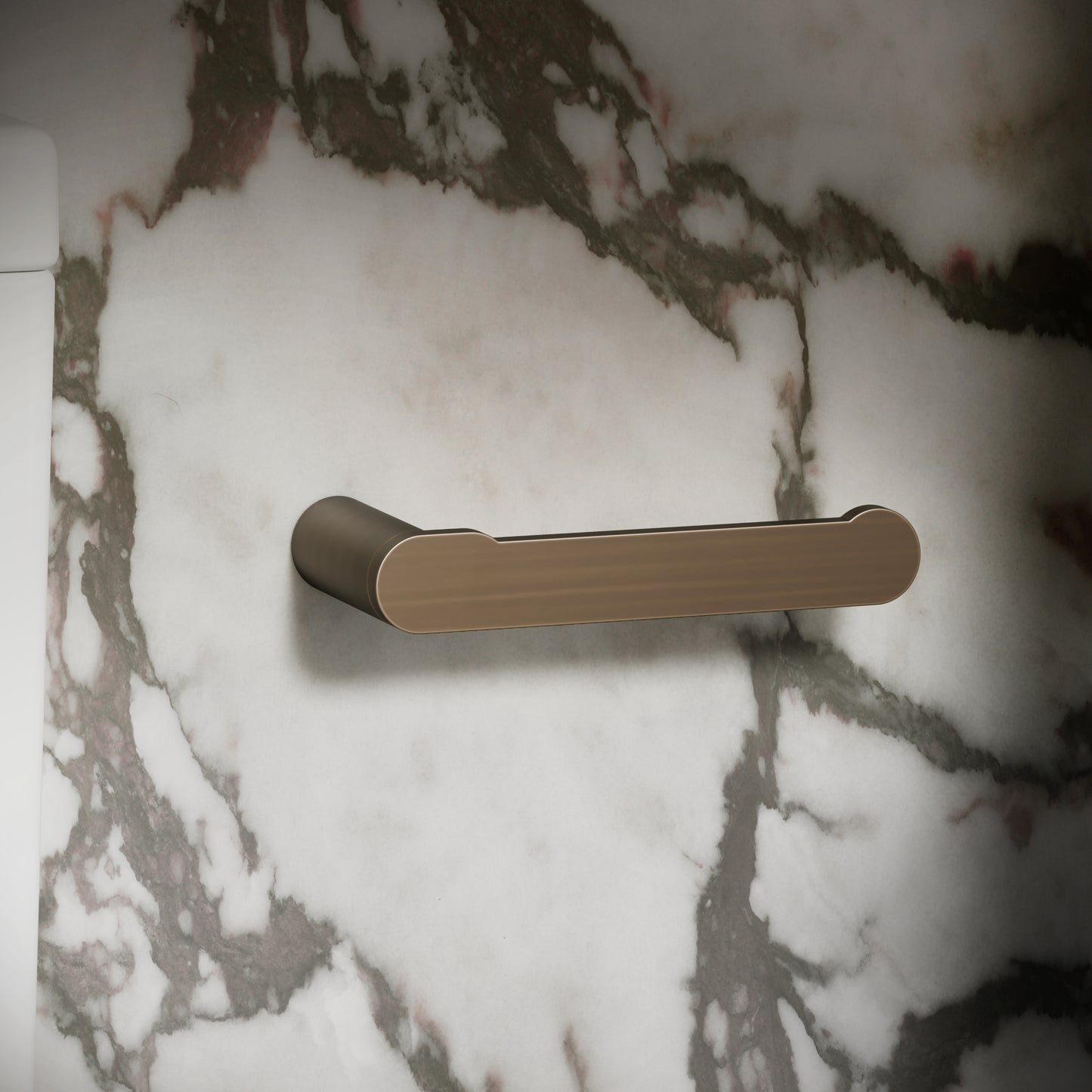 Luxe Brushed Bronze Toilet Roll Holder