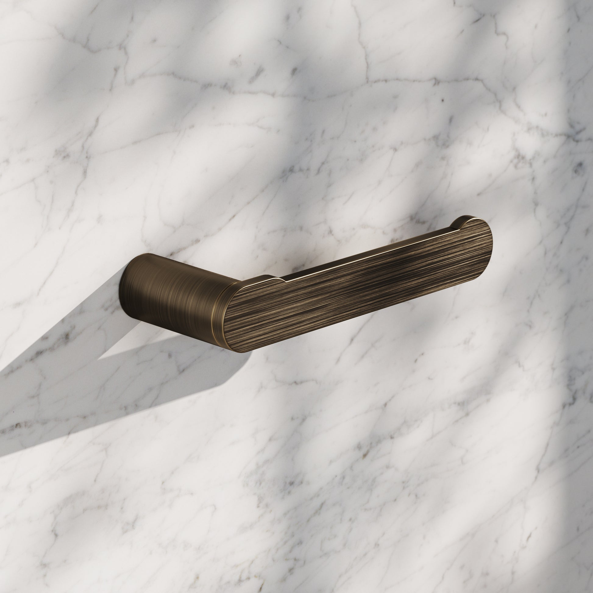 Luxe Brushed Bronze Toilet Roll Holder